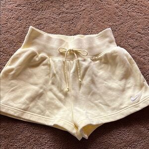 Nike Women's Soft Yellow Athletic Shorts